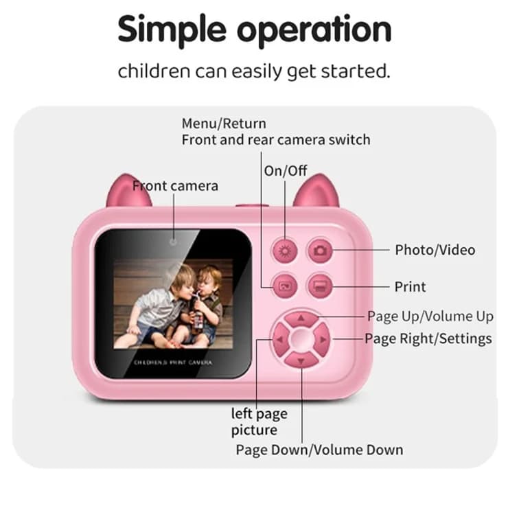 S6 Instant Print Camera for Kids – Dual Lens, Thermal Printing & 2.4” Screen | Creative Fun On-the-Go