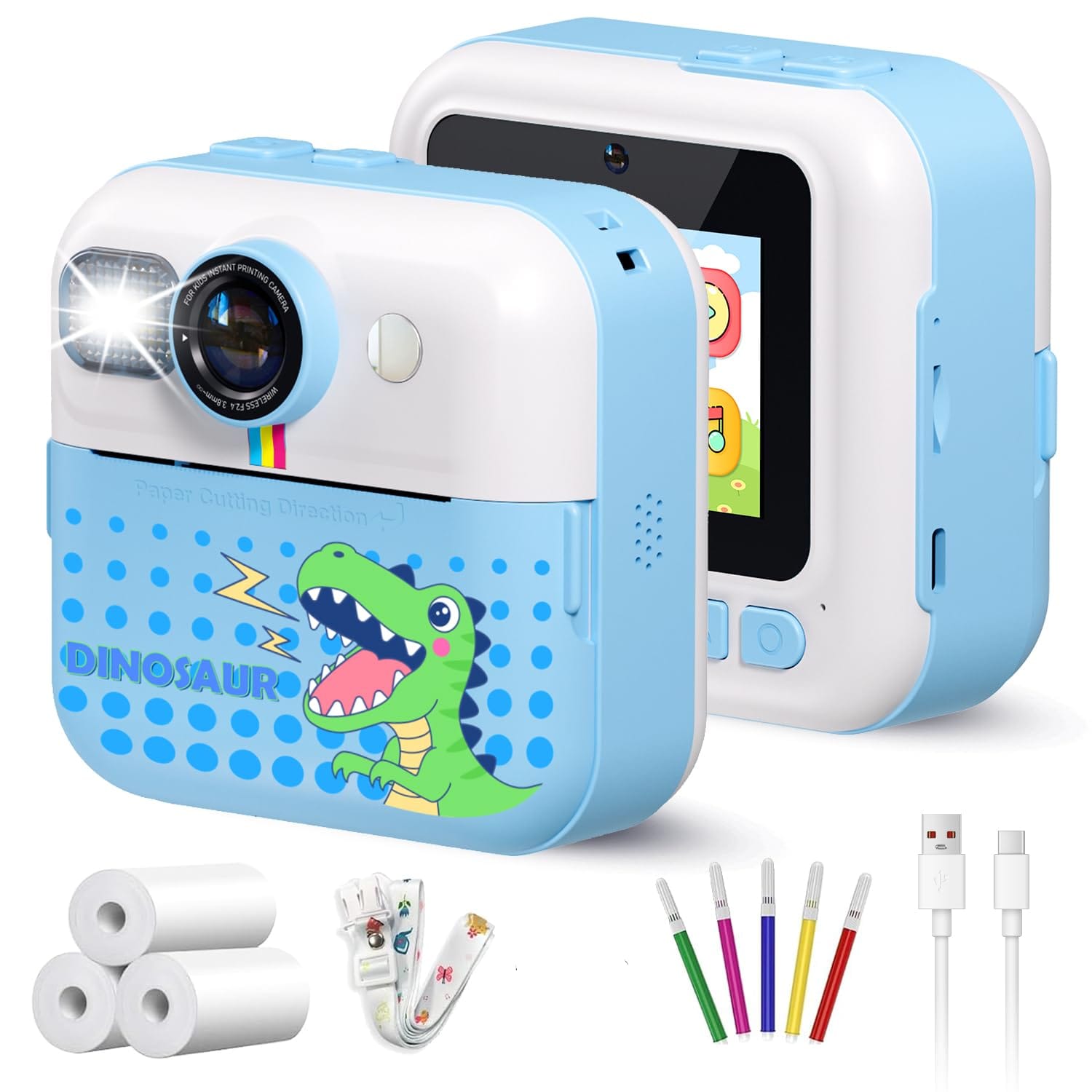 Kids Instant Print Camera – 1080P HD Video, Thermal Printing, DIY Photo Fun & Educational Gift for Ages 3–12