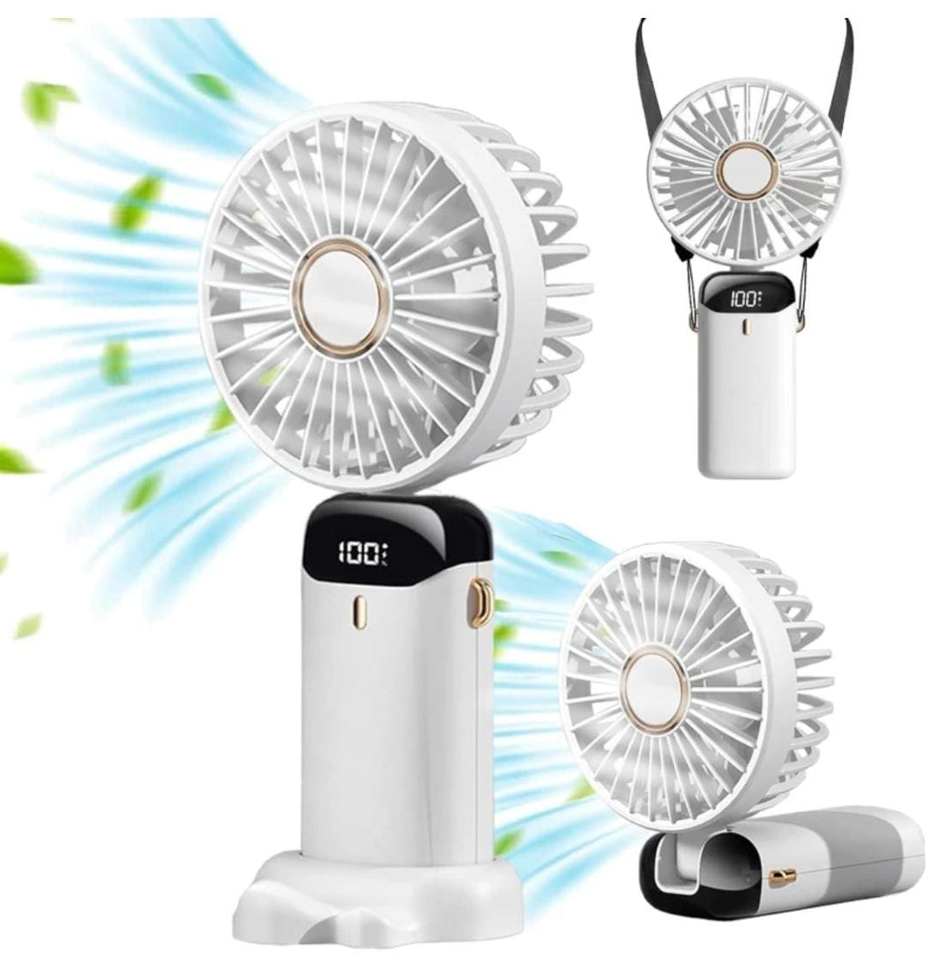 Mini USB Rechargeable Fan, Small Personal Pocket Fan 5 Speeds, Foldable Desk Fan Foldable Personal Portable Desk Table Cooling Fan Rechargeable_2025 USB Fan, Rechargeable Fan, USB Air Freshener(Multicolor)