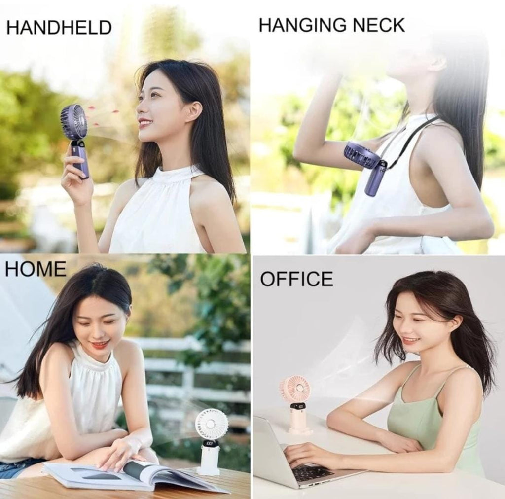 Mini USB Rechargeable Fan, Small Personal Pocket Fan 5 Speeds, Foldable Desk Fan Foldable Personal Portable Desk Table Cooling Fan Rechargeable_2025 USB Fan, Rechargeable Fan, USB Air Freshener(Multicolor)