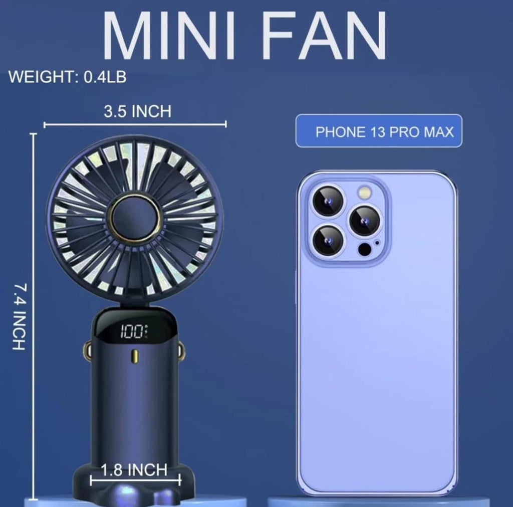 Mini USB Rechargeable Fan, Small Personal Pocket Fan 5 Speeds, Foldable Desk Fan Foldable Personal Portable Desk Table Cooling Fan Rechargeable_2025 USB Fan, Rechargeable Fan, USB Air Freshener(Multicolor)