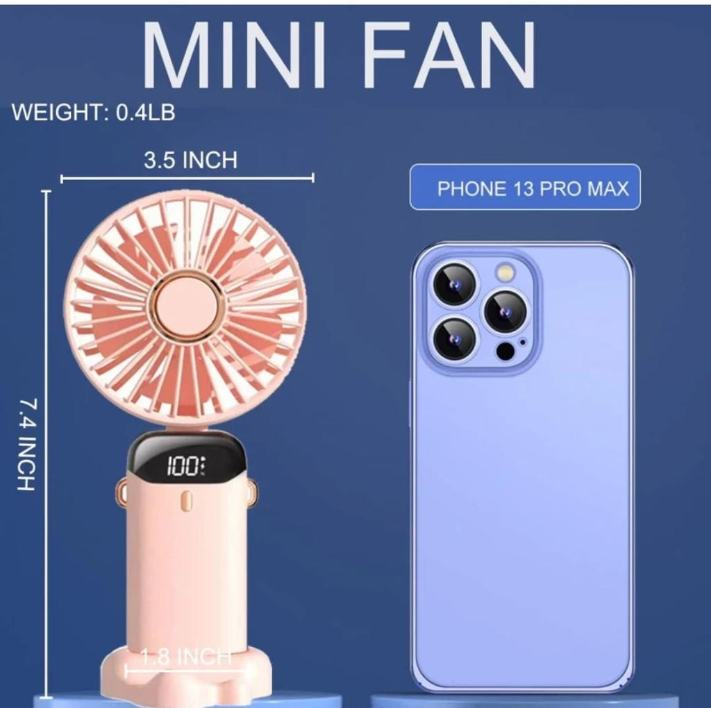 Mini USB Rechargeable Fan, Small Personal Pocket Fan 5 Speeds, Foldable Desk Fan Foldable Personal Portable Desk Table Cooling Fan Rechargeable_2025 USB Fan, Rechargeable Fan, USB Air Freshener(Multicolor)