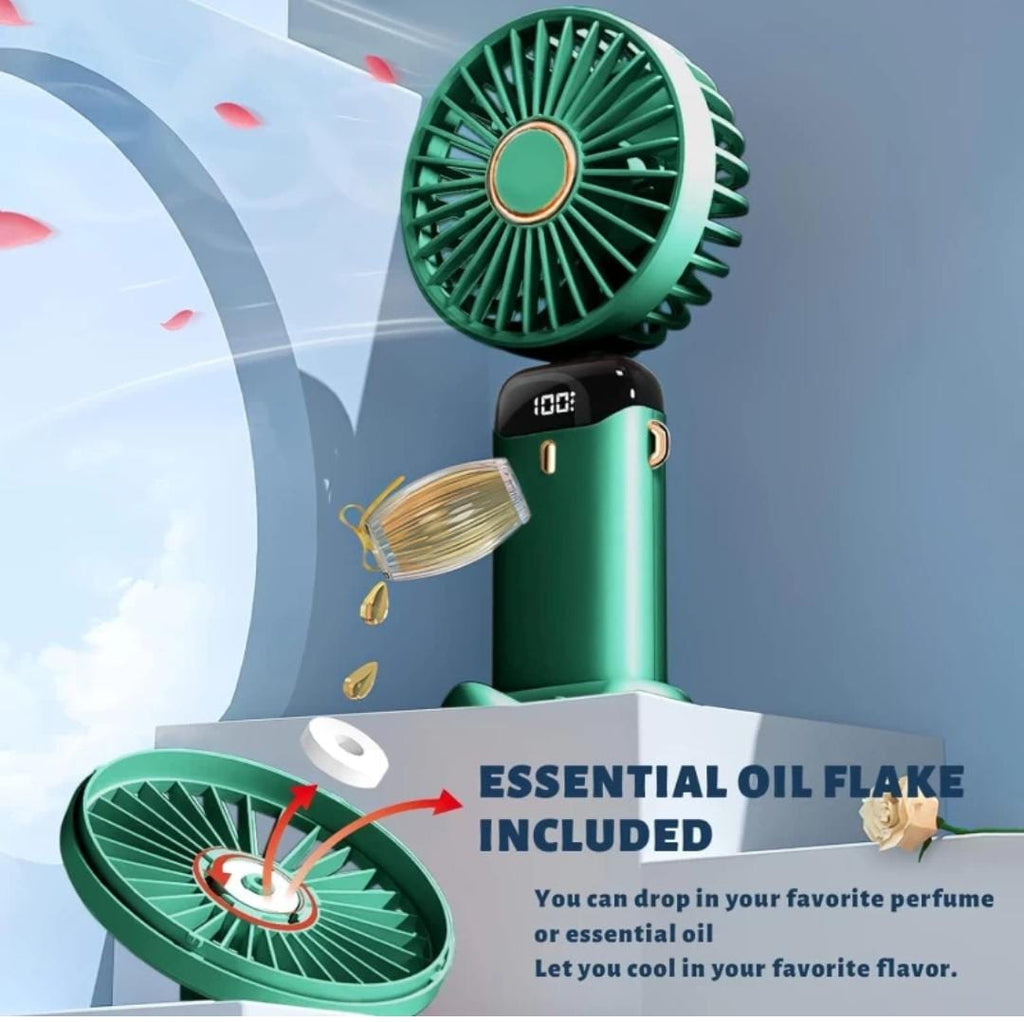 Mini USB Rechargeable Fan, Small Personal Pocket Fan 5 Speeds, Foldable Desk Fan Foldable Personal Portable Desk Table Cooling Fan Rechargeable_2025 USB Fan, Rechargeable Fan, USB Air Freshener(Multicolor)