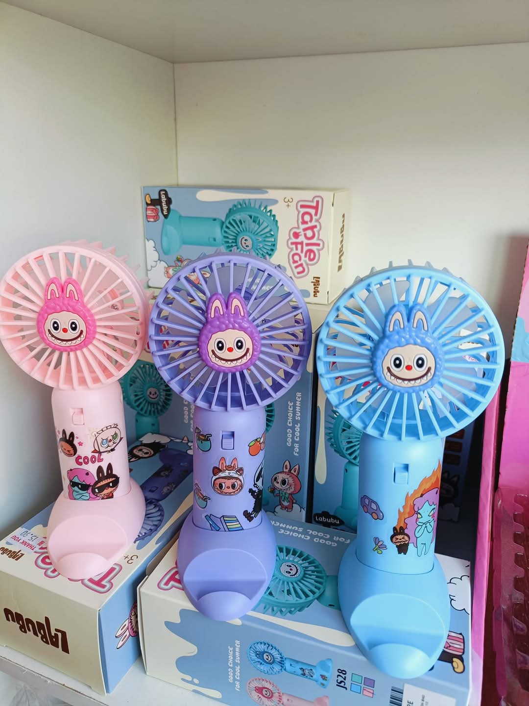 Mini Portable Hand Fan - USB Rechargeable Fan with Base for Travel ,  Office , Kitchen, Face Makeup and Outdoor Use - for Women and Men