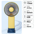 Mini Handheld Fan, Lightweight Hand Fan for Women Cute Design Strong  Wind Portable Fan, USB Rechargeable Fan Personal Fan for Indoor Outdoor Travel Makeup