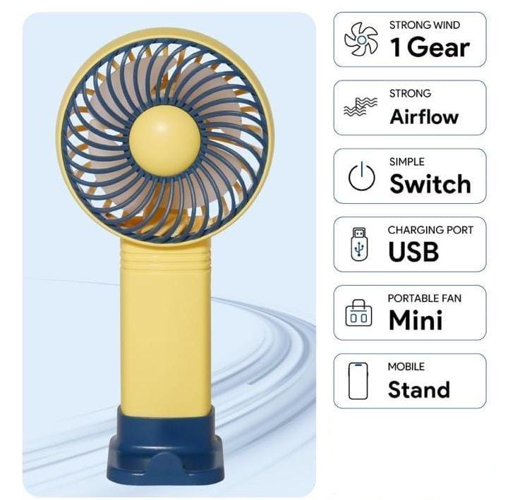 Mini Handheld Fan, Lightweight Hand Fan for Women Cute Design Strong  Wind Portable Fan, USB Rechargeable Fan Personal Fan for Indoor Outdoor Travel Makeup