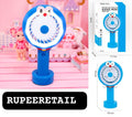 Cute Cartoon Mini Fan Handheld & Desktop USB Rechargeable Cooling Fan with light