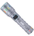 M036-METAL ZOOMABLE LED TORCH-3 Modes Flashlight, Super Bright 80W LED Light Torch (14 cm, Rechargeable)