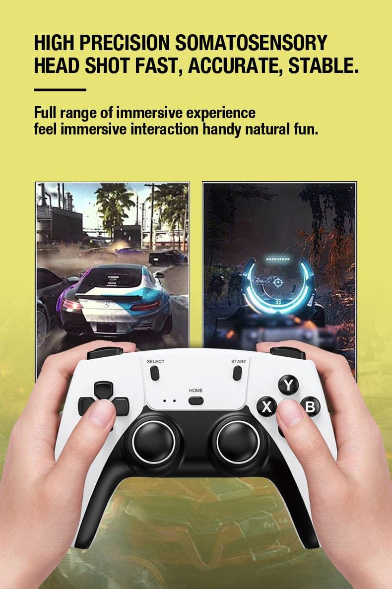 2025 New Wireless Console Retro for TV- 4K Ultra HD Video Gaming Console Retro Game Stick Built-in 30000+ Classic Games Dual-Player Setup, 2.4G Wireless Game Stick