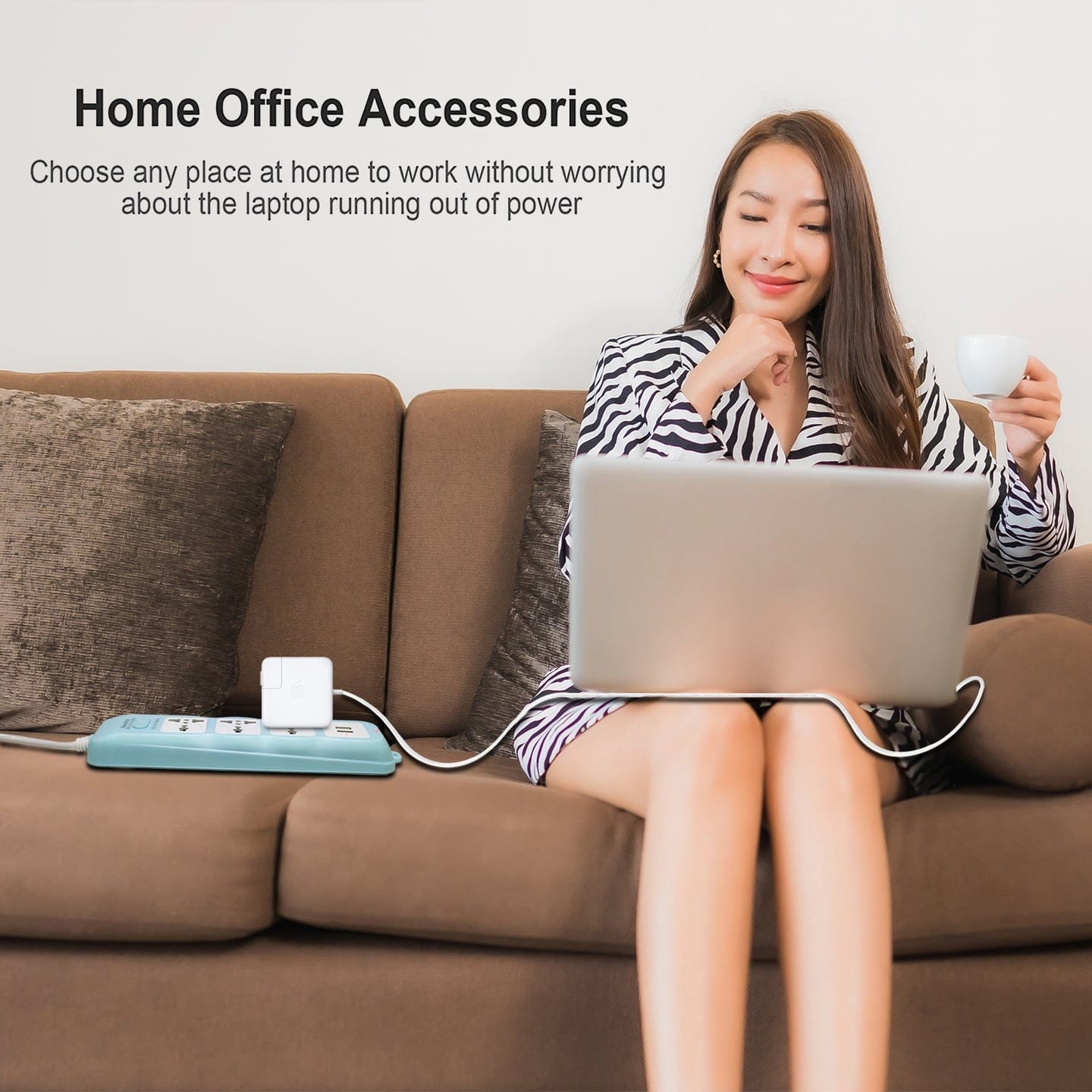 Extension Cord 10A 3Way Board with 2 USB Socket 3 Socket Extension Boards for Multi Use