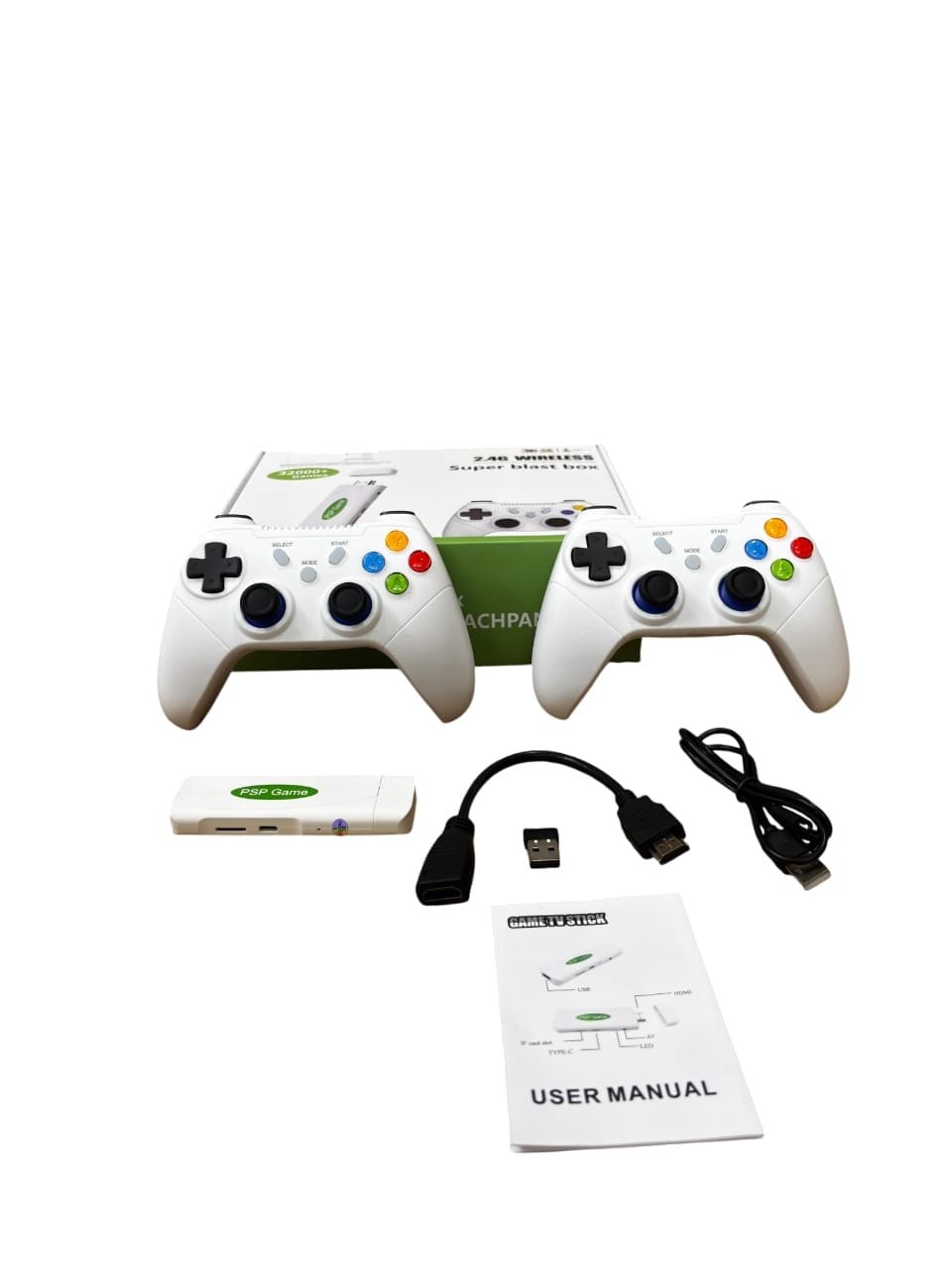 Super Blast Box Retro Game Console | 32,000+ Games | Dual Wireless Controllers | 4K HDMI Plug & Play | 43 Emulators | TV & Projector Compatible
