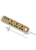 Extension Cord 10A 3Way Board with 3 USB Socket 3 Socket Extension Boards for Multi Use