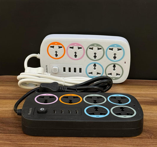 Extension Board/Cords with 4 USB port With 6 Socket for Multiple Devices 2500W 6 Socket Extension Boards