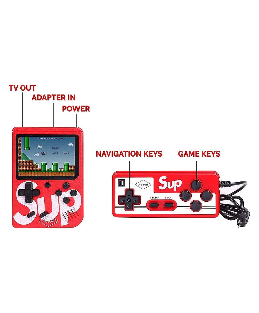 SUP 400 in 1 Retro Game Box with Remote Control for 2 Player, Handheld Classical Game Can Play On TV, 400 Games Like Contra, Tank, Bomber Man, Aladdin, Etc.