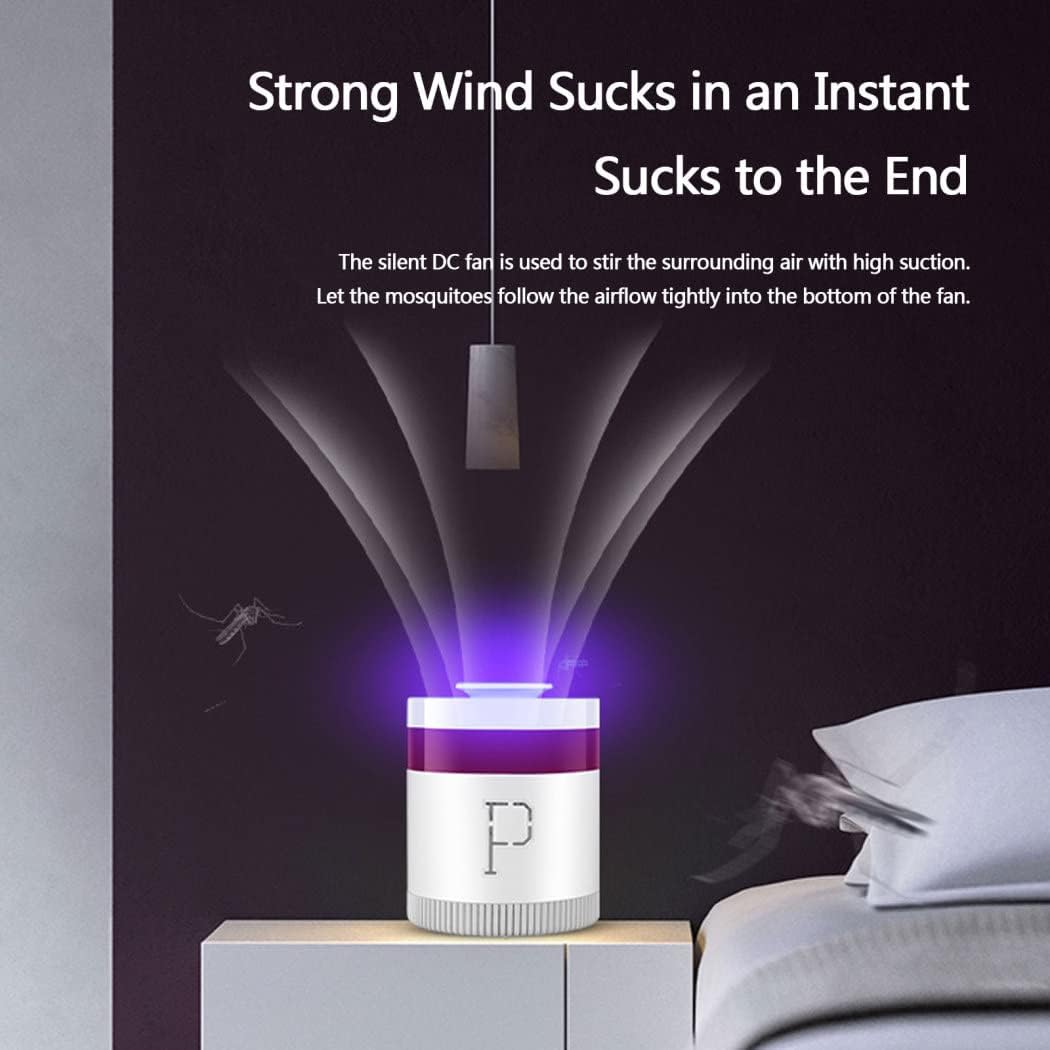 Electric Fly Trap Mosquito Killer Lamp – USB Powered, Silent & Safe UV Insect Catcher for Home & Outdoor Use