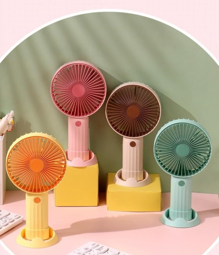 Mini Handheld Fan, Lightweight Hand Fan for Women Cute Design Strong Wind Portable Fan, USB Rechargeable Fan Personal Fan for Indoor Outdoor Travel Makeup