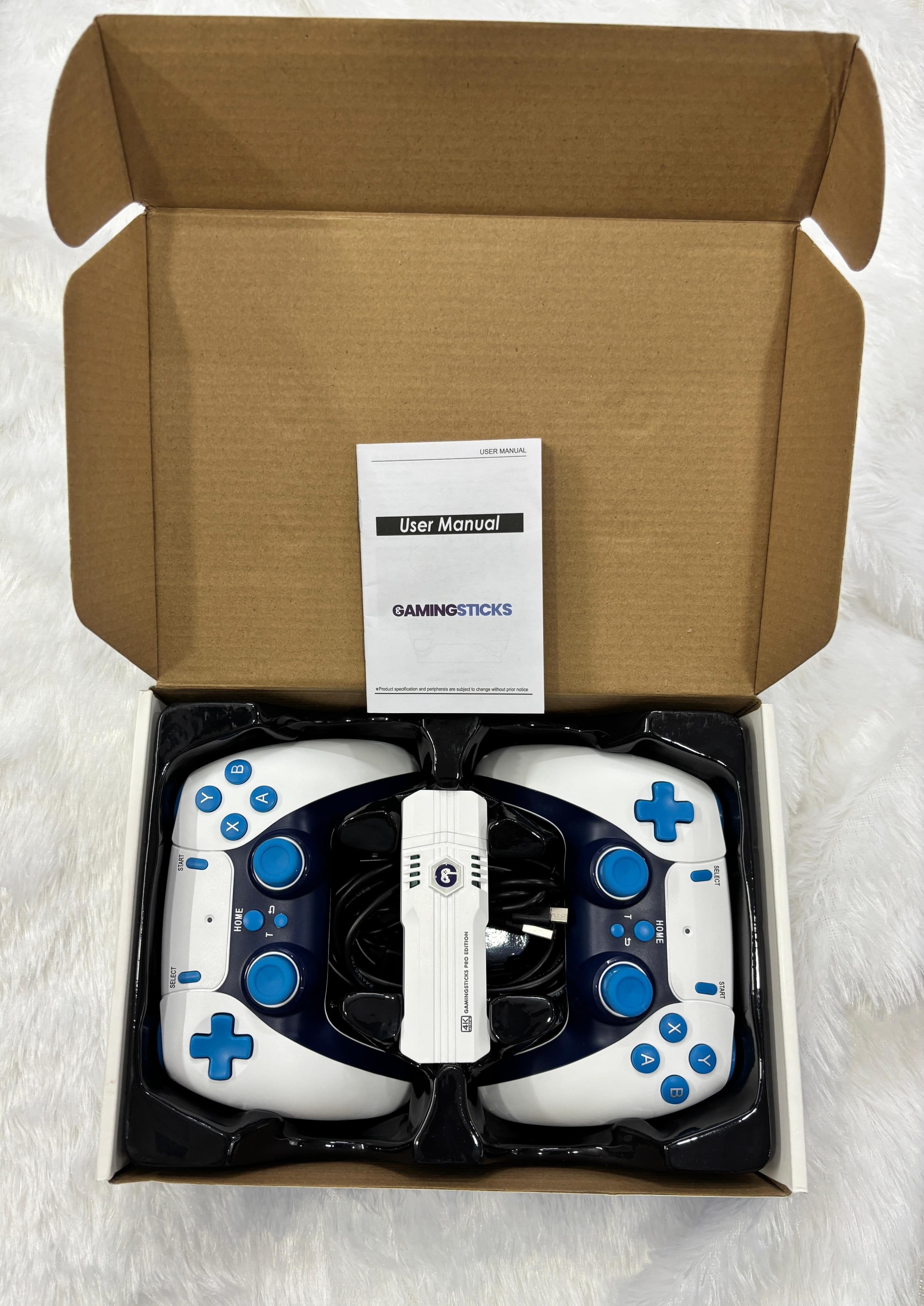 GamingSticks Pro Edition 4K Wireless Game Console with 2 Controllers  | 40000+ Built-in Retro Games | HDMI Plug & Play Stick | Supports 35+ Emulators | Classic TV Gaming for Kids & Adults
