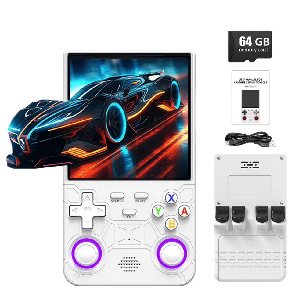 R36 Ultra Retro Handheld Game Console, with 64G Built-in 20000+ Games, 3000mAh Rechargeable, Support 20+ Simulators, Linux System, 4.0 Inch IPS Screen Portable Pocket Arcade