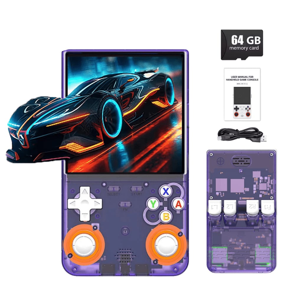 R36 Ultra Retro Handheld Game Console, with 64G Built-in 20000+ Games, 3000mAh Rechargeable, Support 20+ Simulators, Linux System, 4.0 Inch IPS Screen Portable Pocket Arcade