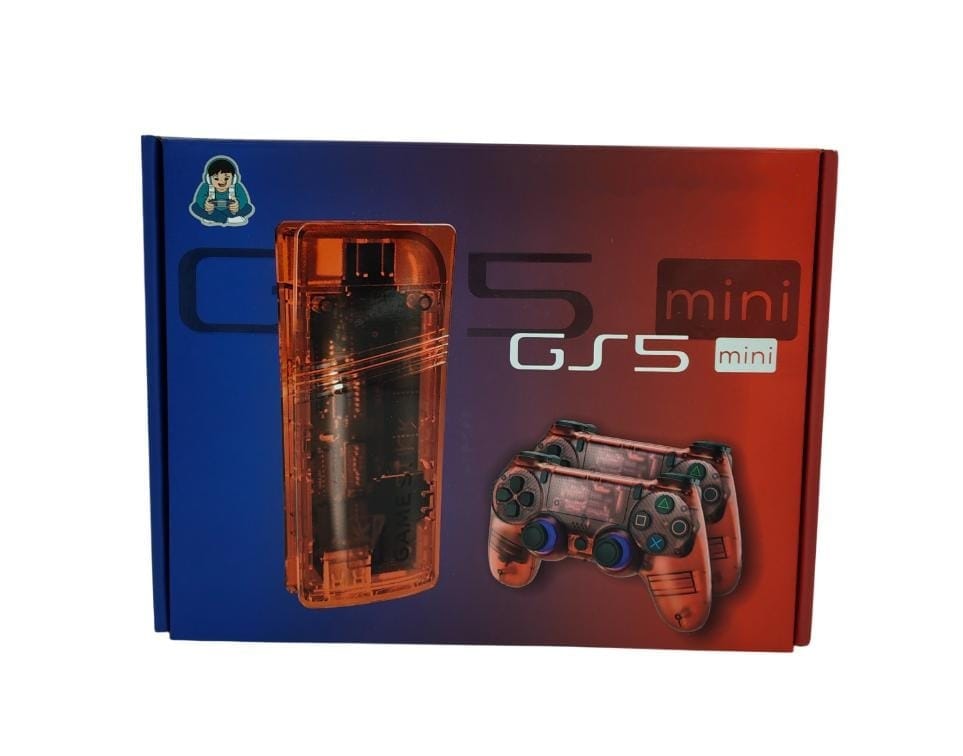 GS5 MINI Wireless Video Game Console-Plug & Play 4K HD Output with 53 Emulators & 30,000+ Games-Game Stick for PC/TV/Projector-Exclusive Edition-Dual Controllers Included (64gb)