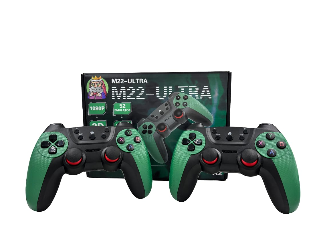 M22 Ultra Retro Game Console - Wireless Controller Gamepad - with 52 Emulators 30,000+ Games, 1080P HD Graphics, 64GB Storage, Video Game TV Stick for All Ages