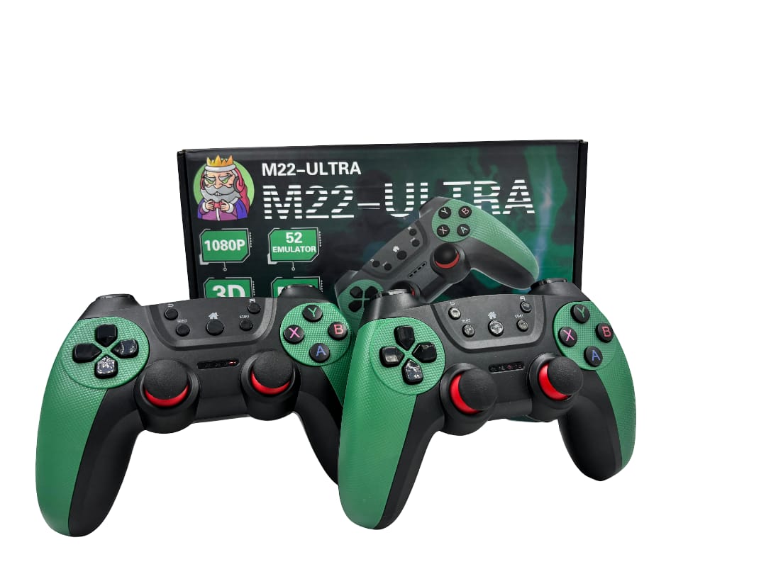 M22 Ultra Retro Game Console - Wireless Controller Gamepad - with 52 Emulators 30,000+ Games, 1080P HD Graphics, 64GB Storage, Video Game TV Stick for All Ages