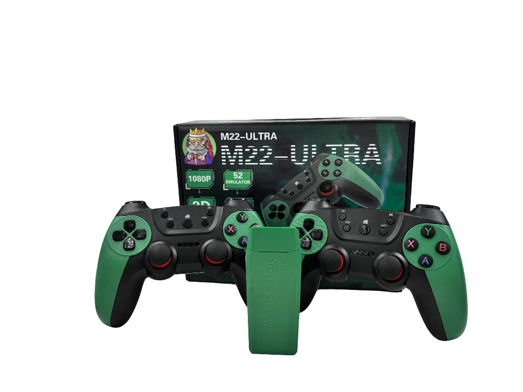 M22 Ultra Retro Game Console - Wireless Controller Gamepad - with 52 Emulators 30,000+ Games, 1080P HD Graphics, 64GB Storage, Video Game TV Stick for All Ages