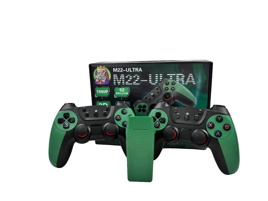 M22 Ultra Retro Game Console - Wireless Controller Gamepad - with 52 Emulators 30,000+ Games, 1080P HD Graphics, 64GB Storage, Video Game TV Stick for All Ages
