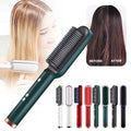 Hair Straightener Brush Iron with Comb – Fast Heating, 5 Temp Settings & Anti-Scald Design for Smooth, Sleek Styling