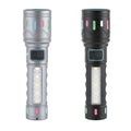 M036C (RECHARGEABLE LED METAL TORCH) Zoomable with 5 Modes Flashlight, Super Bright 80W LED Light with 1200mAh Battery