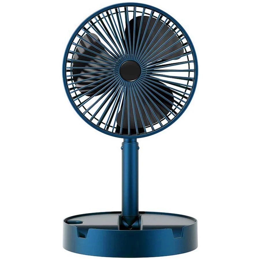 Rechargeable Telescopic Table Fan – Adjustable Height & 3-Speed Folding Fan for Home, Office & Kitchen