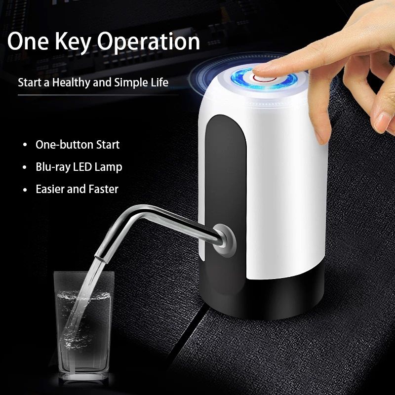 USB Rechargeable Water Pump Dispenser – 4W Power, Rechargeable Battery, Food-Grade Material